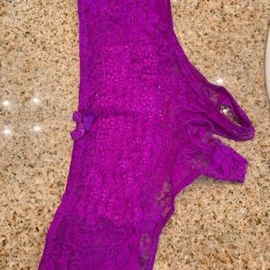 Purple Crotchless Panties